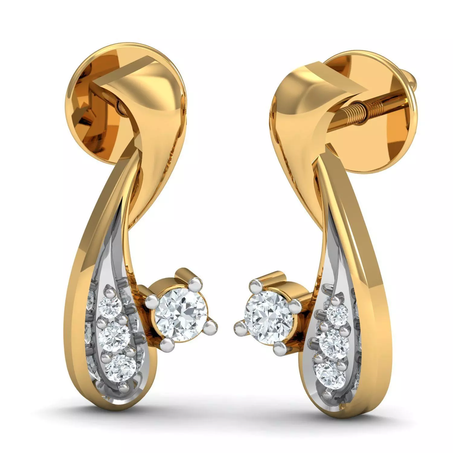 Women Earrings 3dm STL FBX OBJ Render Details 3D print model