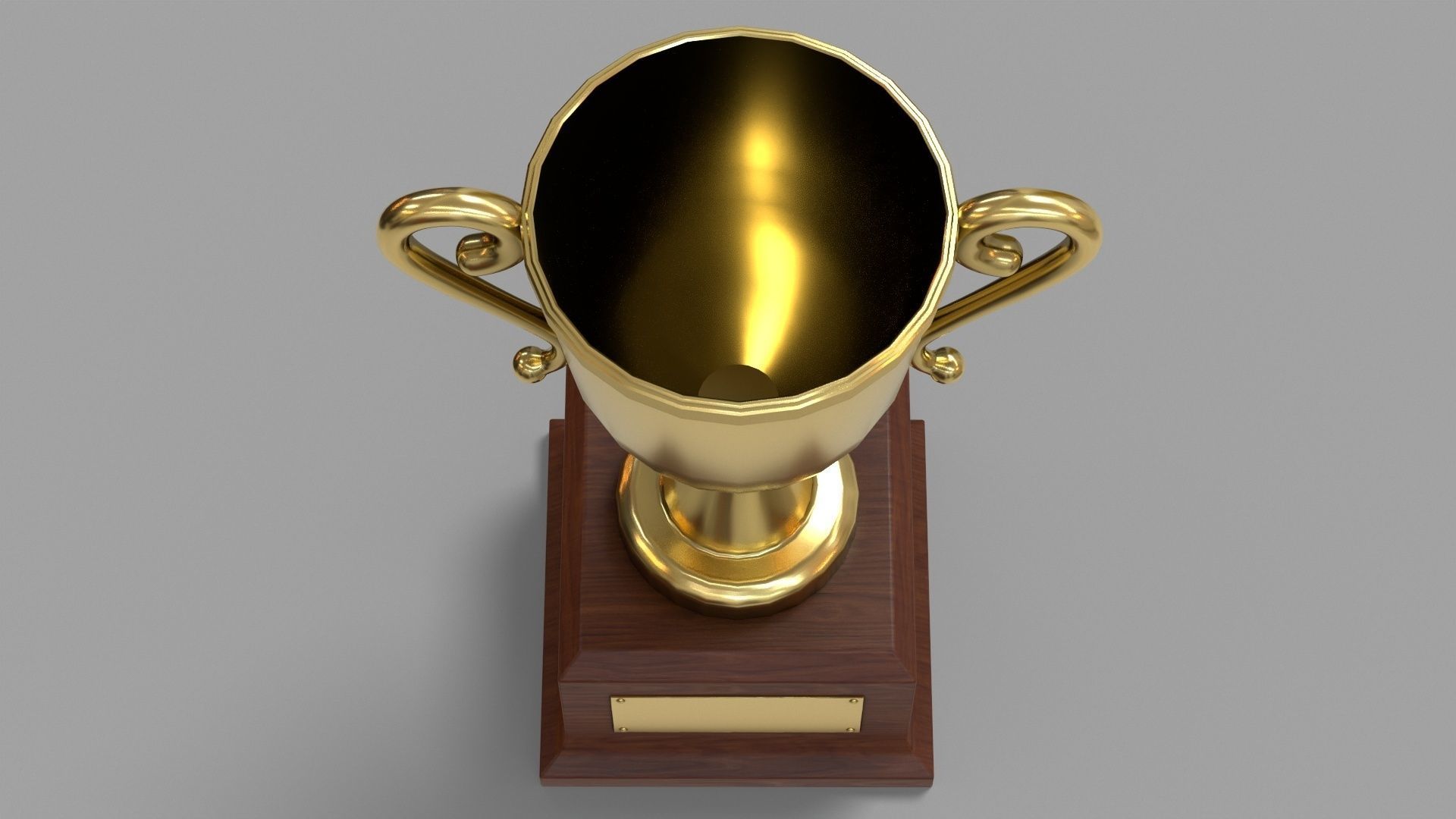 Gold Trophy  Low-poly 3D model_6