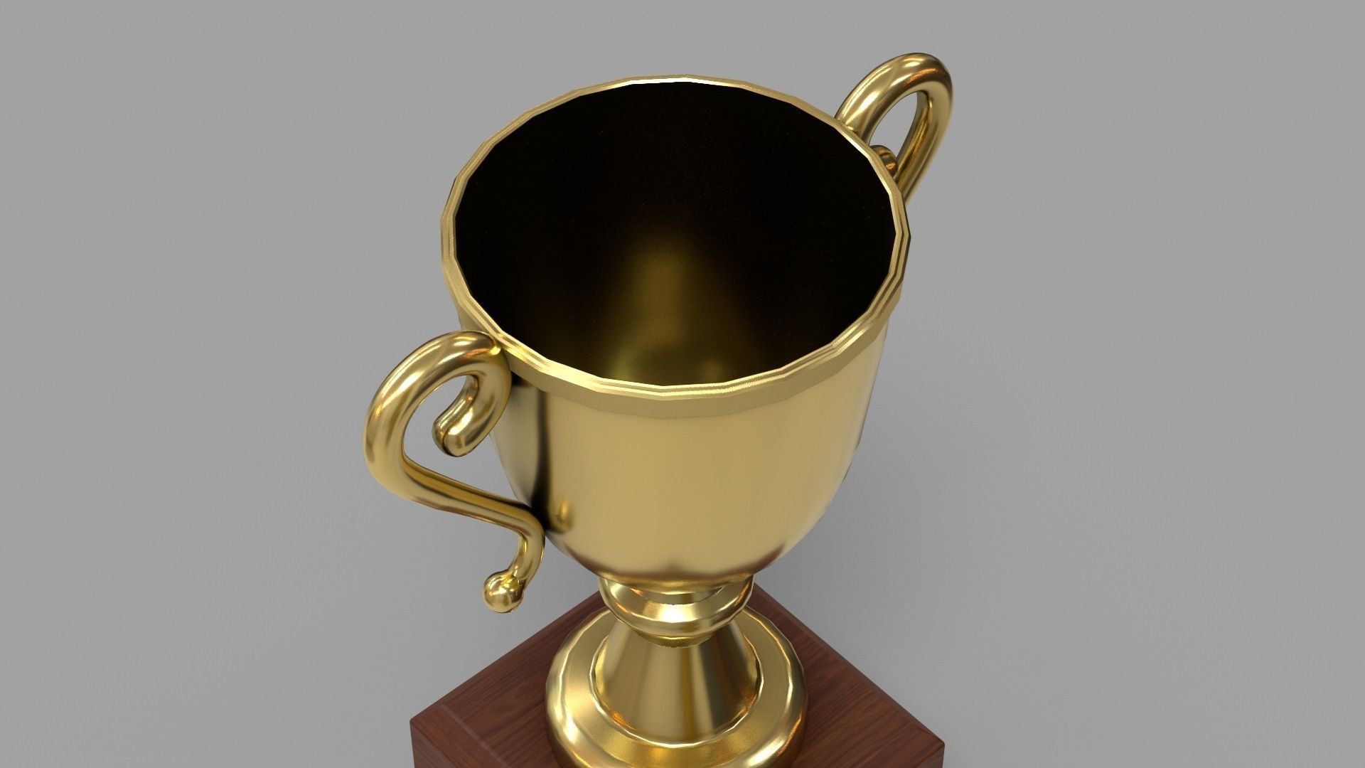 Gold Trophy  Low-poly 3D model_5