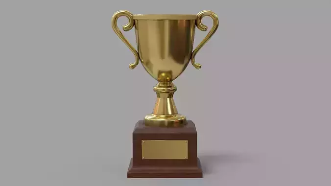 Gold Trophy  Low-poly 3D model