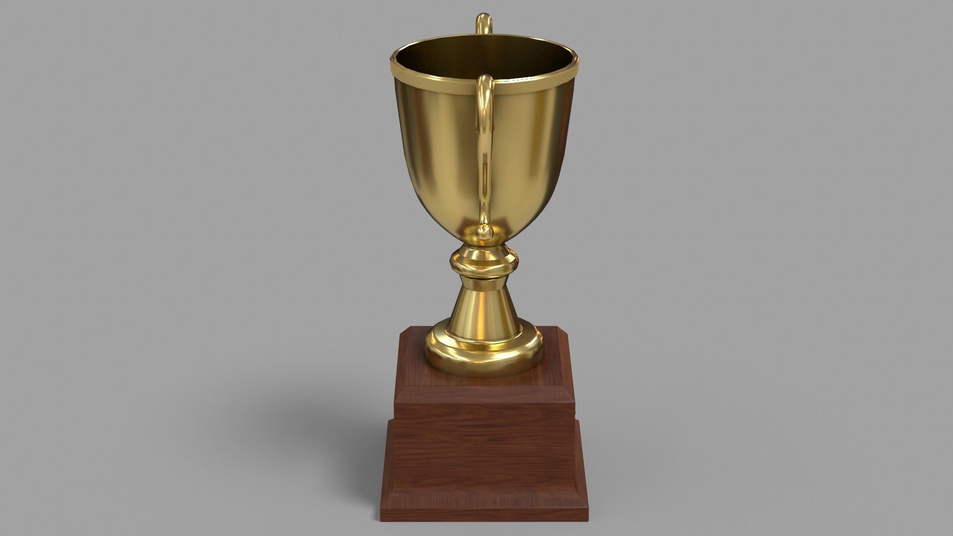 Gold Trophy  Low-poly 3D model_4