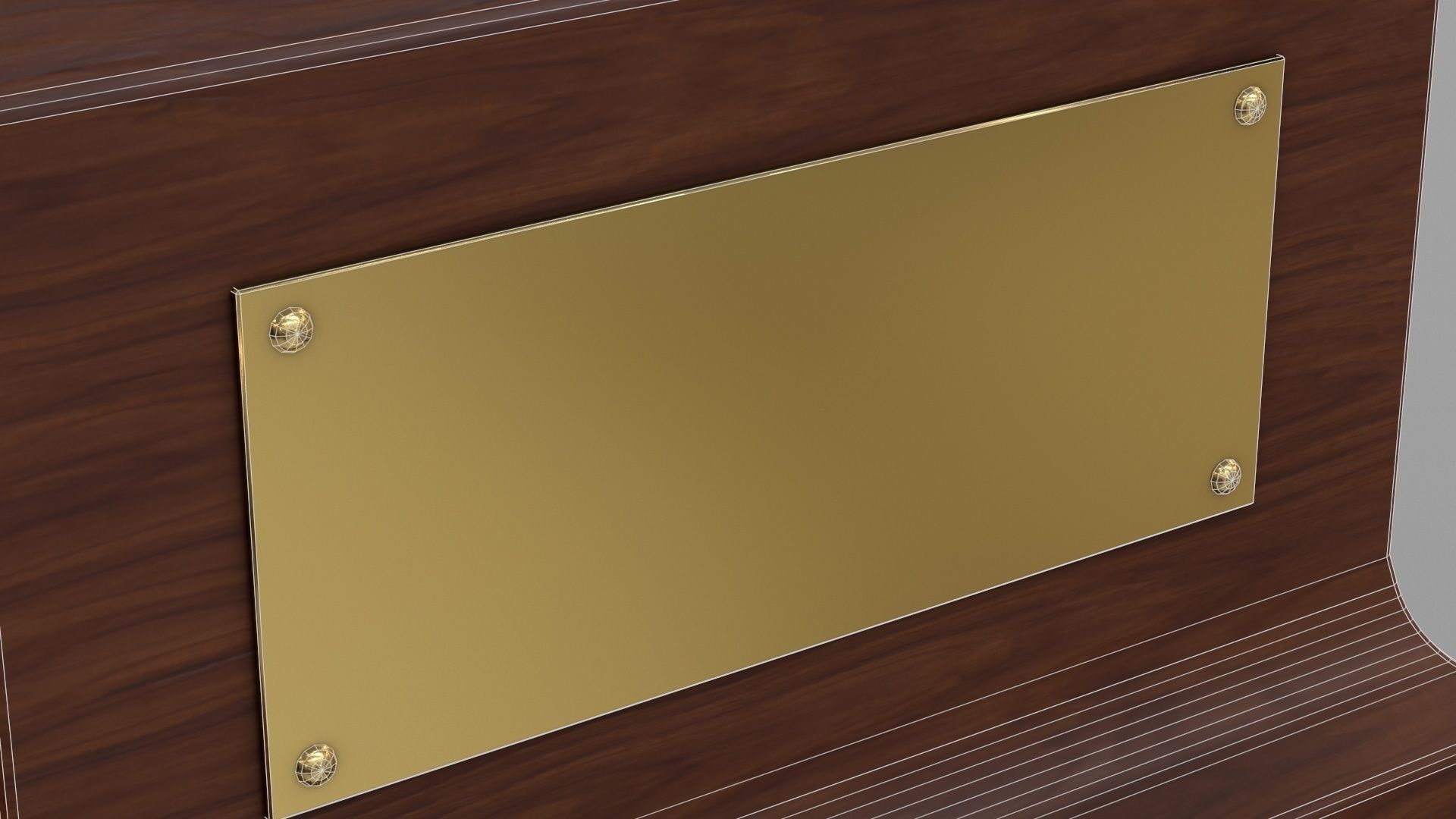 Gold Trophy  Low-poly 3D model_15