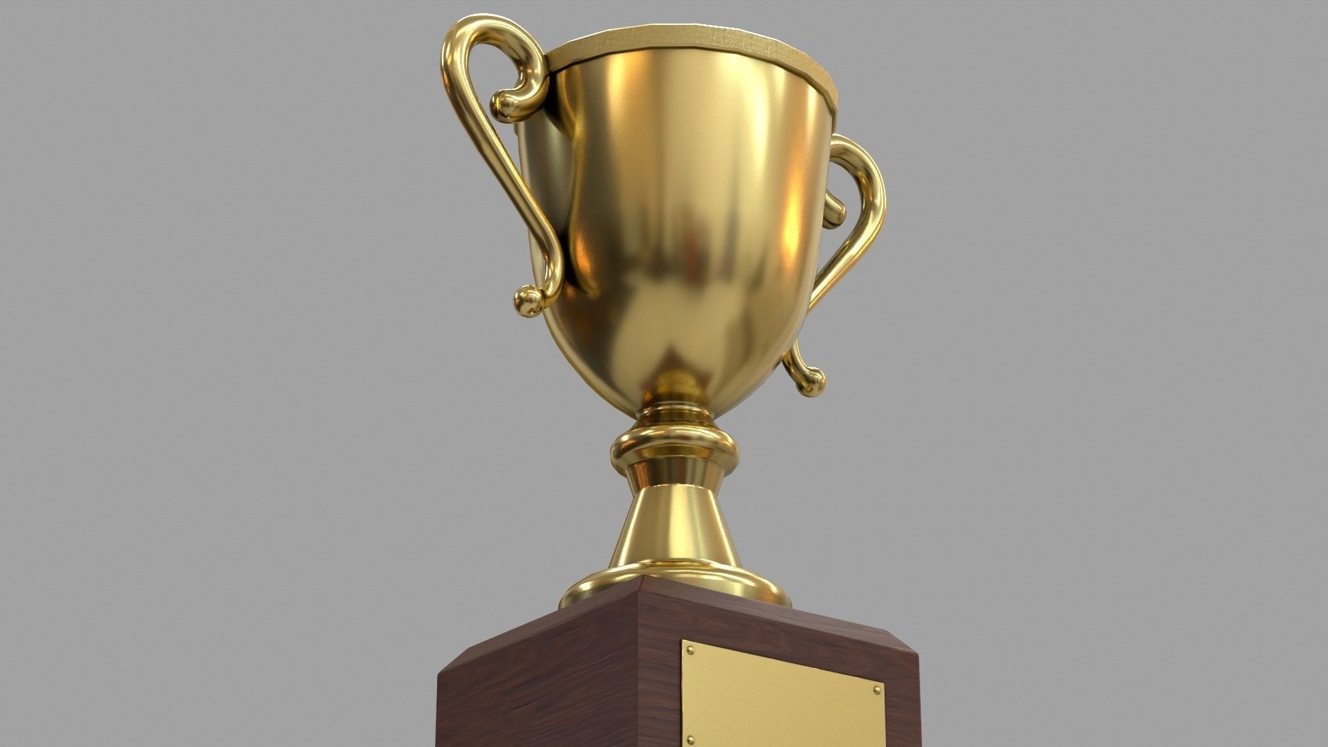 Gold Trophy  Low-poly 3D model_7
