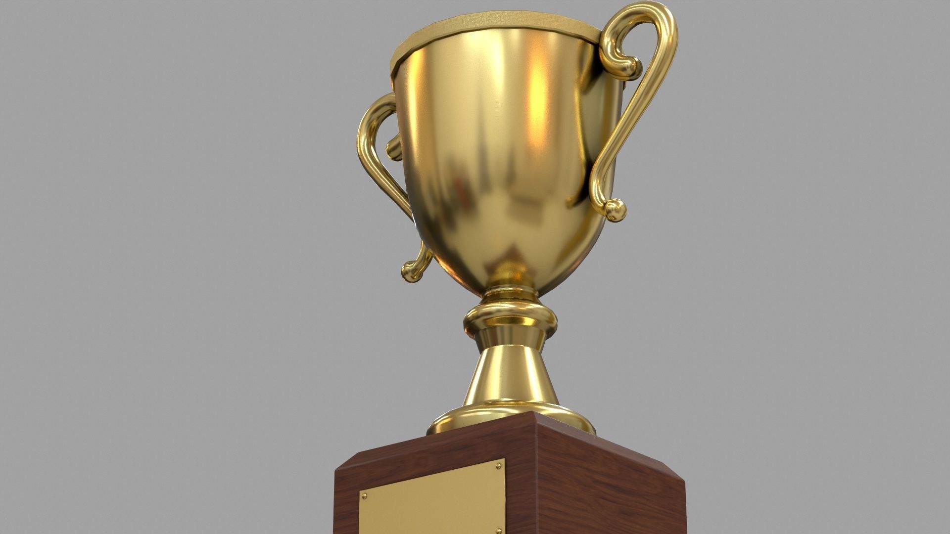 Gold Trophy  Low-poly 3D model_8