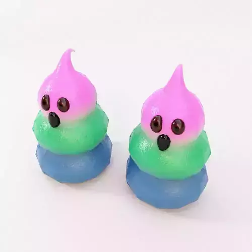 Ice cream Halloween food low poly 3d model  