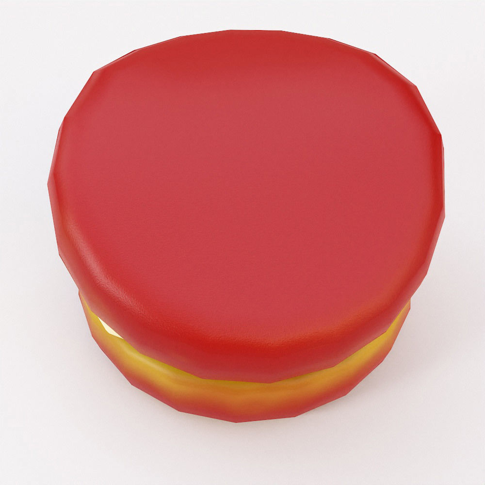 Marshmallow Halloween food low poly 3d model   Low-poly 3D model_3