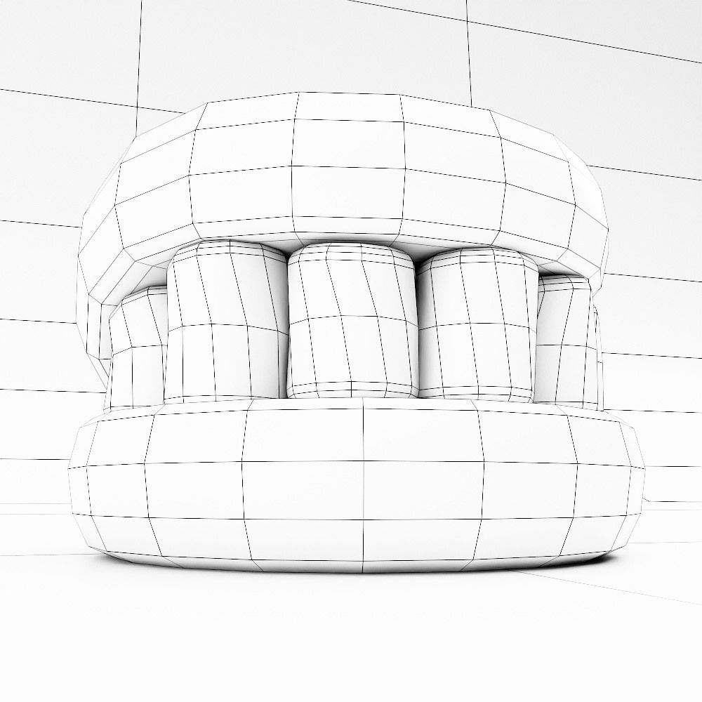 Marshmallow Halloween food low poly 3d model   Low-poly 3D model_7