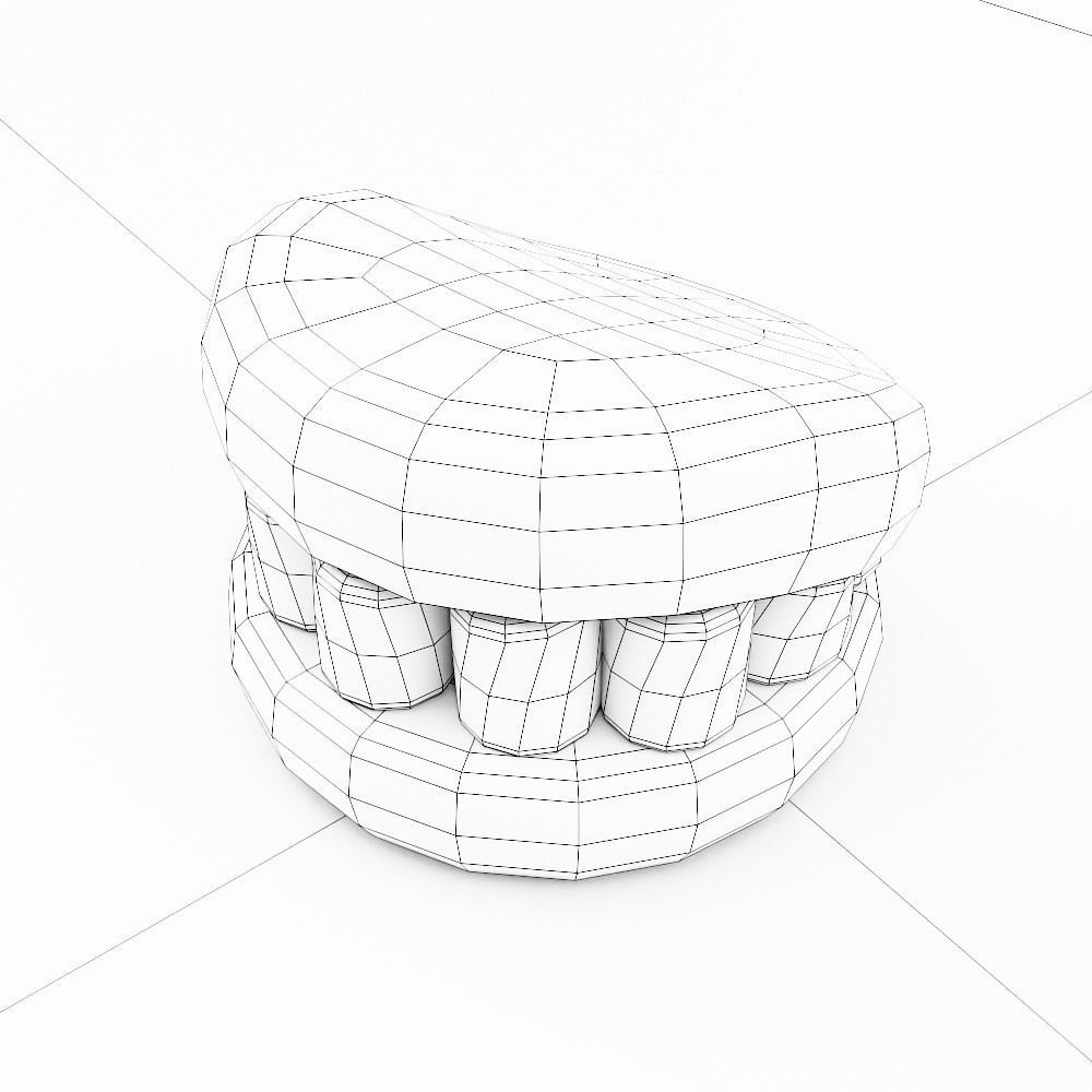 Marshmallow Halloween food low poly 3d model   Low-poly 3D model_5