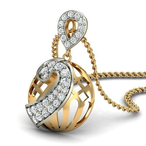 Women Pendant STL FBX OBJ Render Details 3D print model