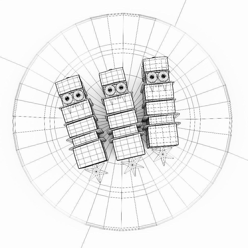 Cheese sticks or cubes Halloween food 3d model 3D model_5