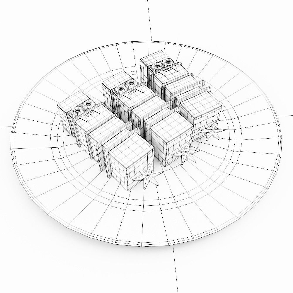Cheese sticks or cubes Halloween food 3d model 3D model_6