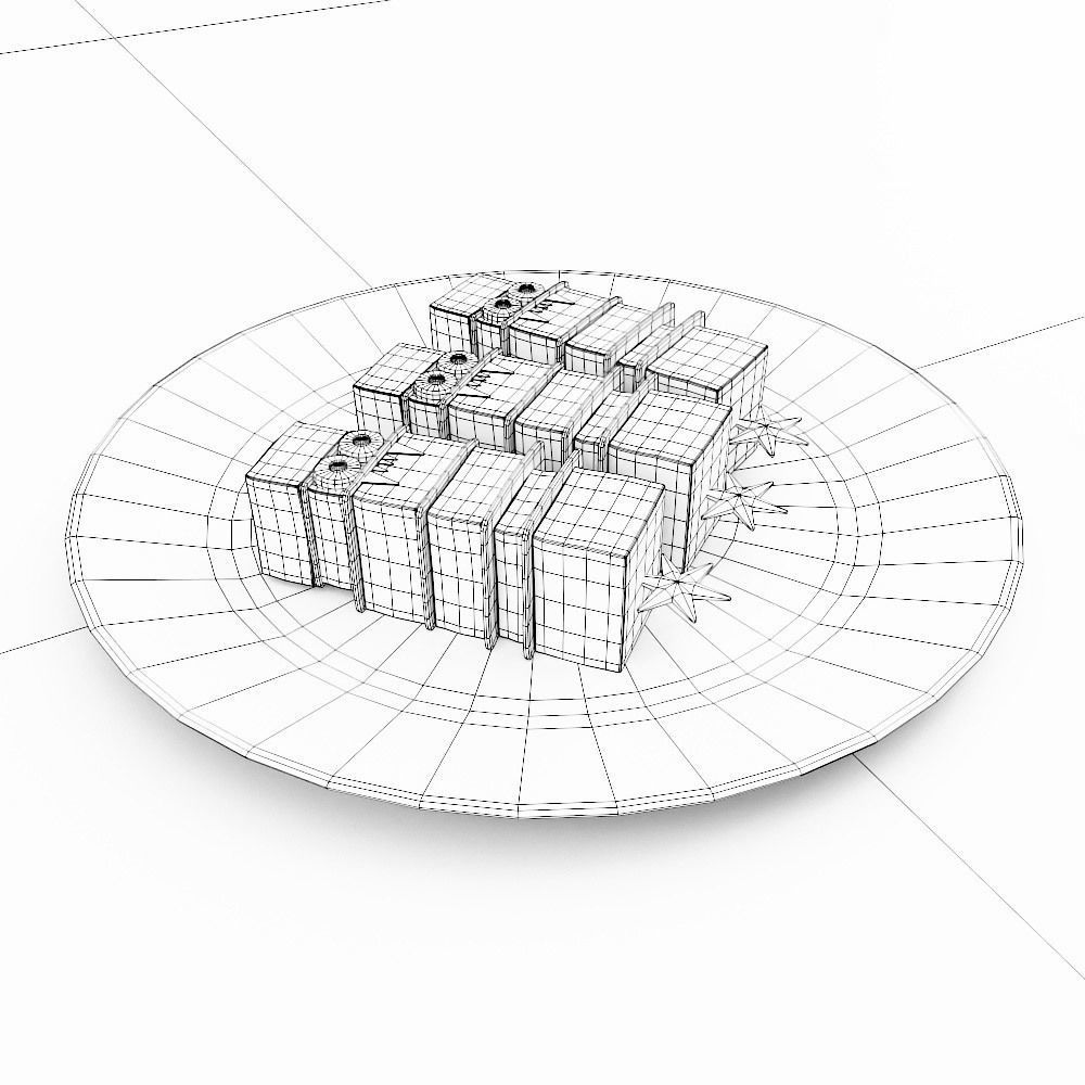 Cheese sticks or cubes Halloween food 3d model 3D model_8