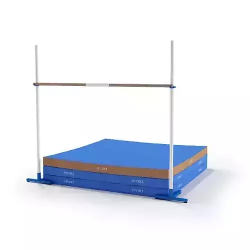 Pole Vault Bar And Matt 3D model