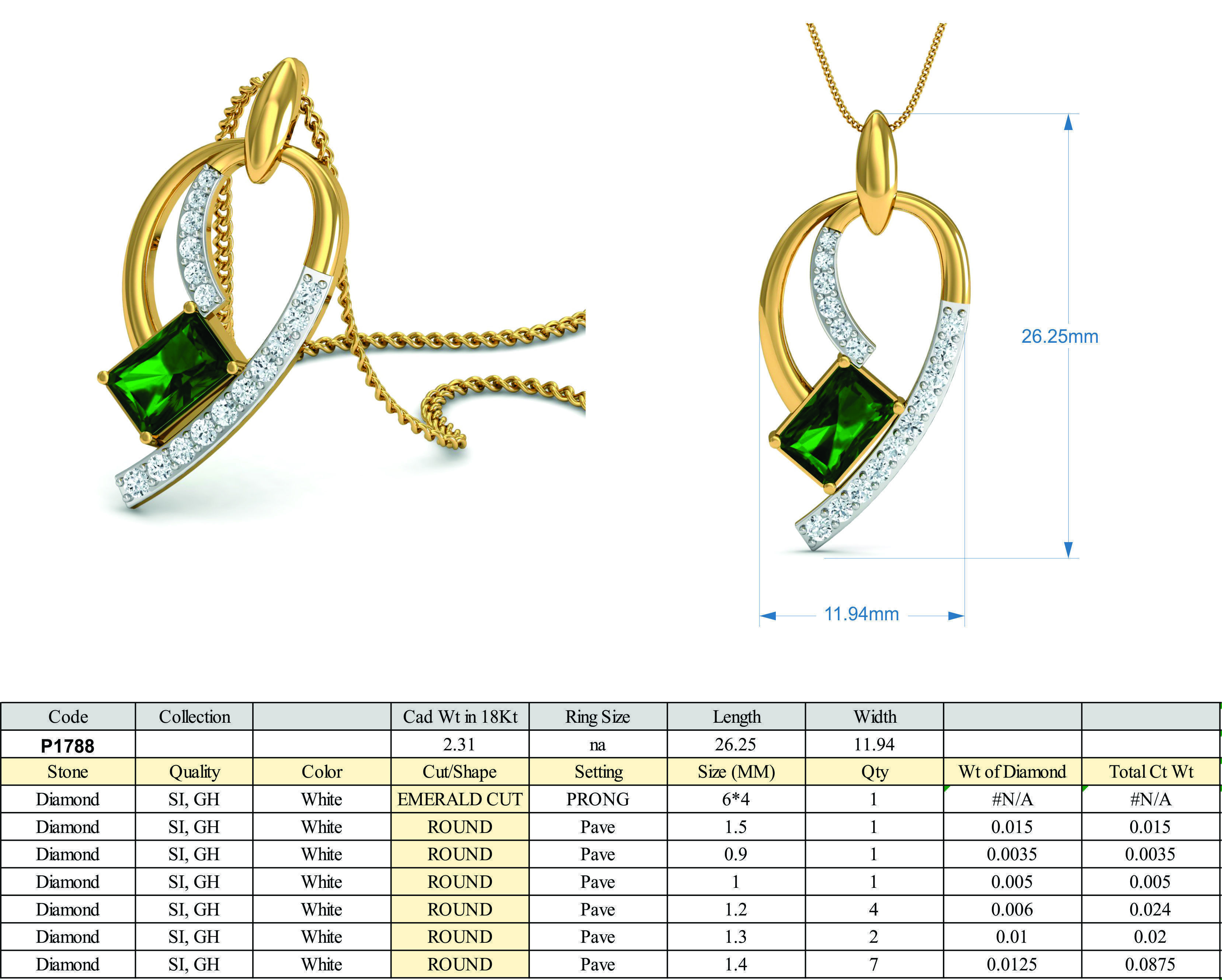 Pendant for Women 3dm STL FBX OBJ Render Details 3D print model_3