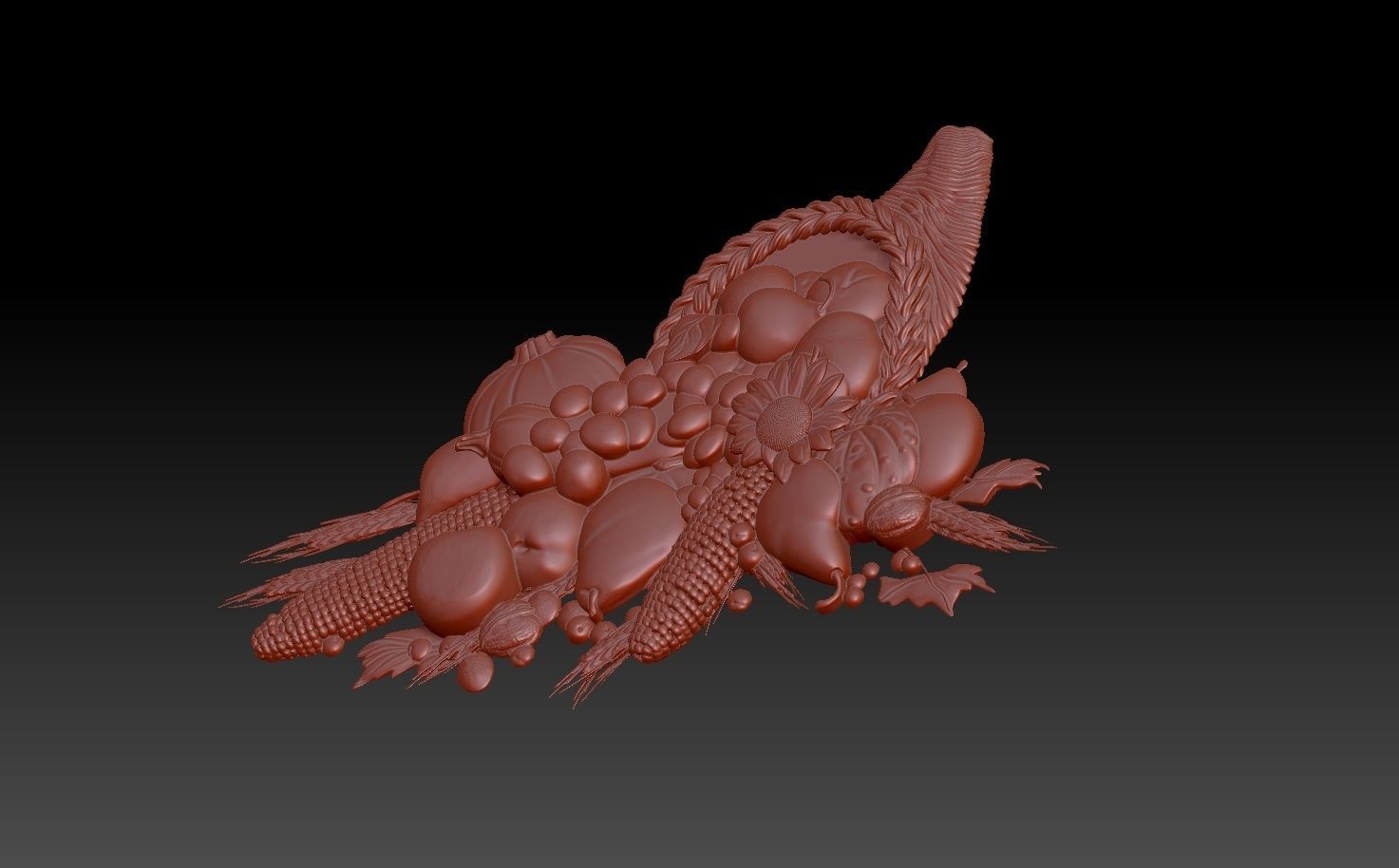 Fruit basket 3D print model_2