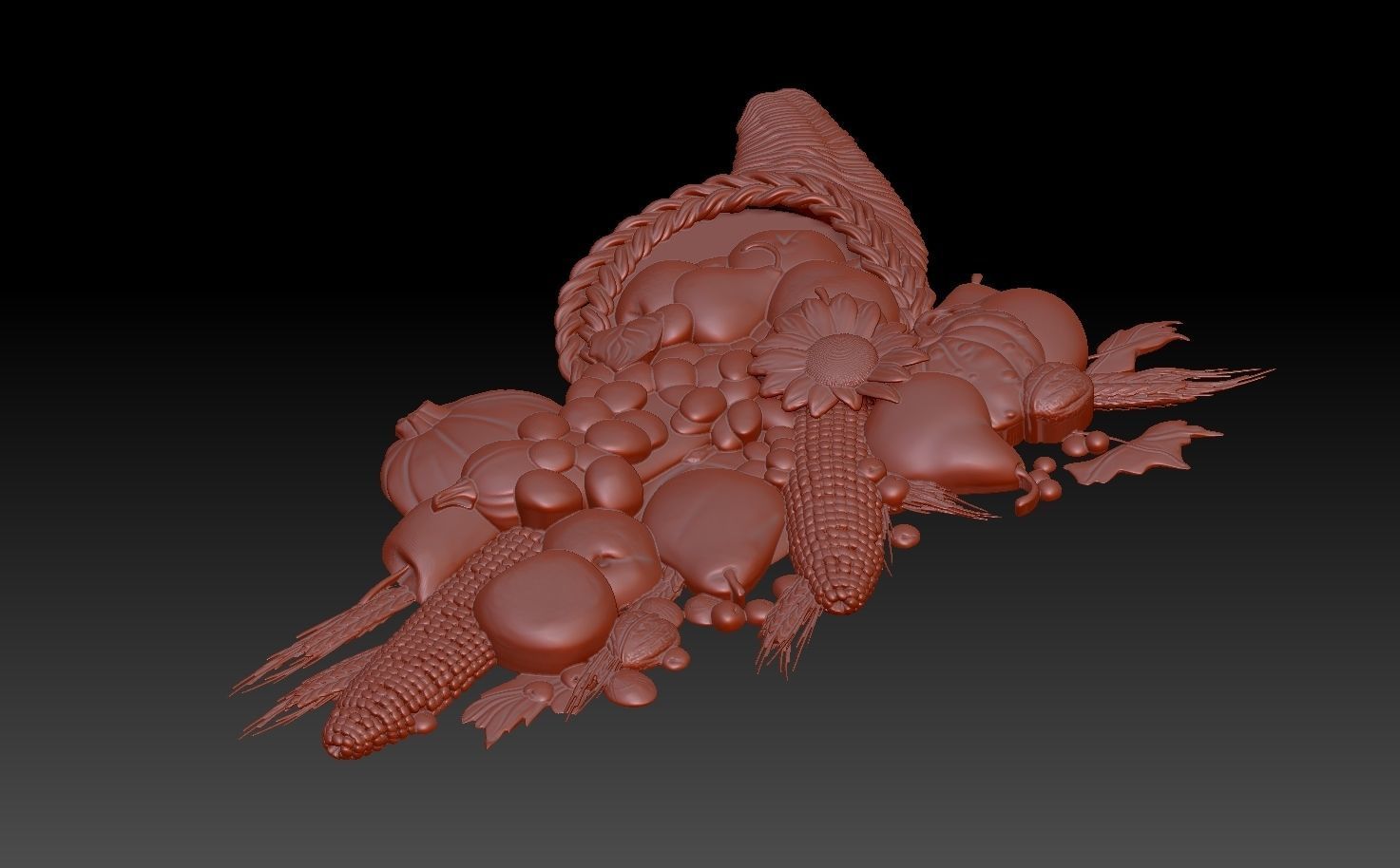 Fruit basket 3D print model_4