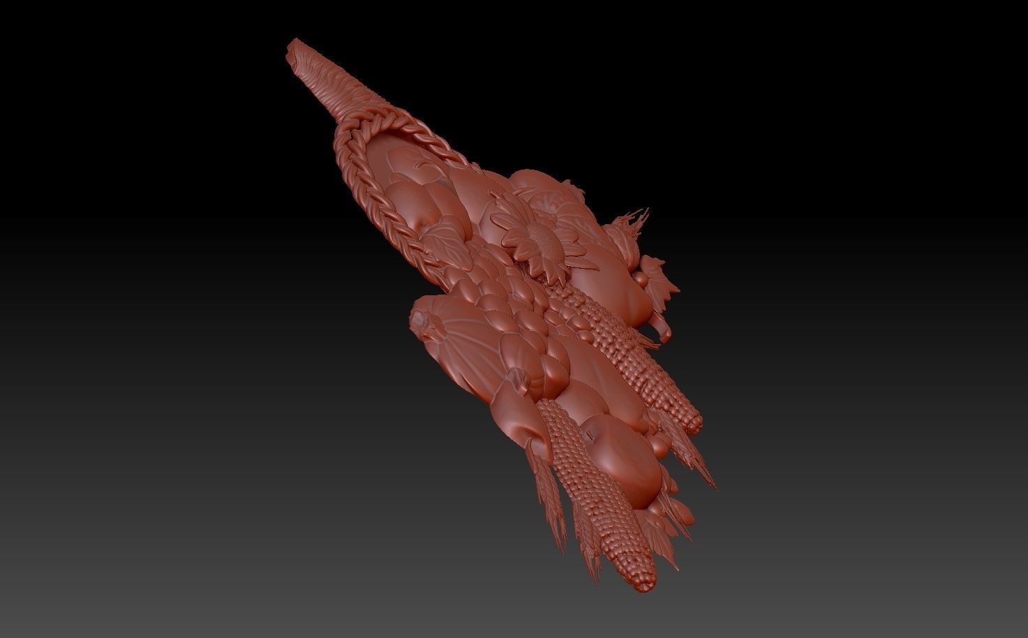 Fruit basket 3D print model_5