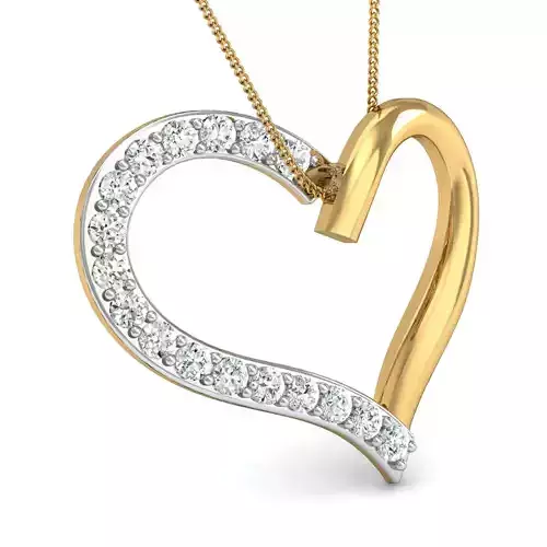 Heart Pendant for Women 3dm STL FBX OBJ Render Details 3D print model