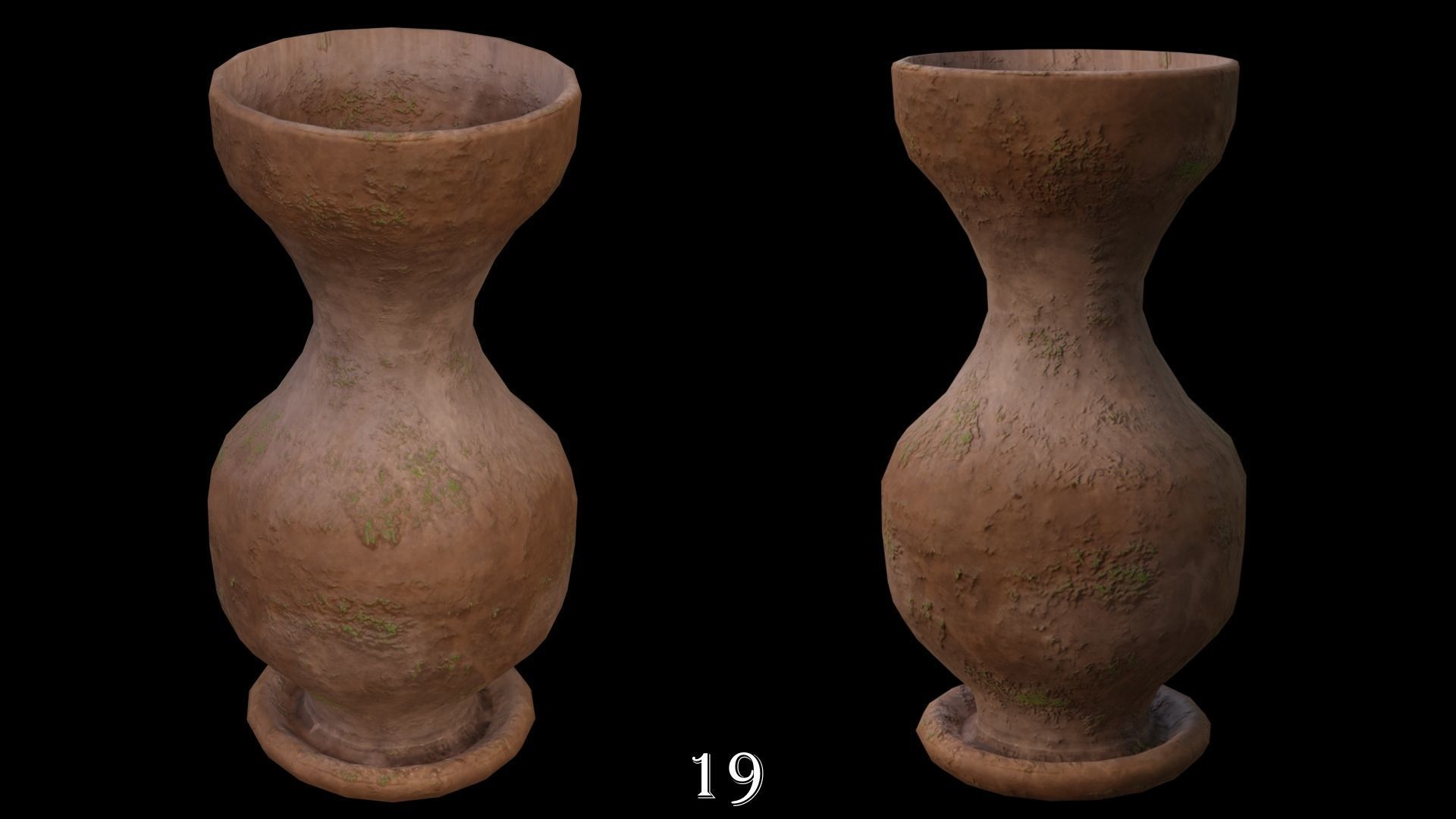 Clay Pots Pack Low-poly 3D model_21