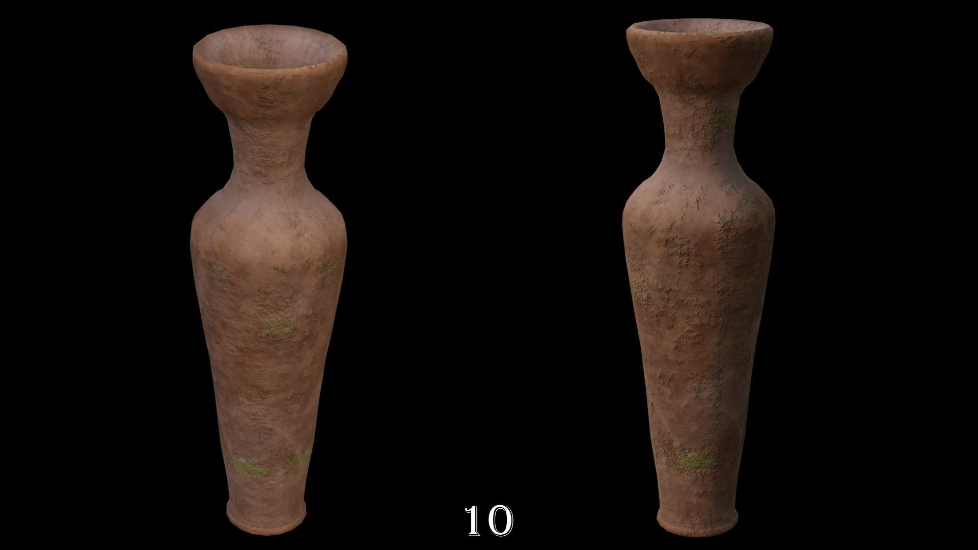 Clay Pots Pack Low-poly 3D model_12