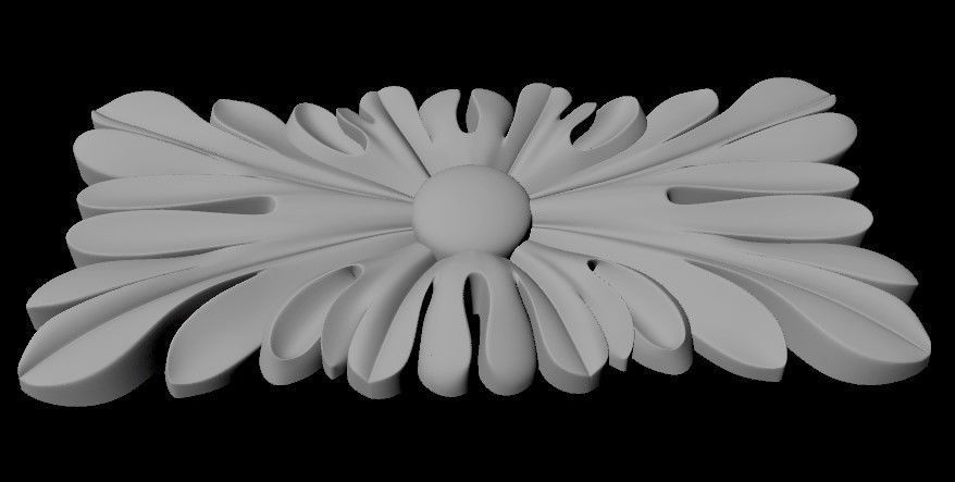 rosette flower 3D model_2