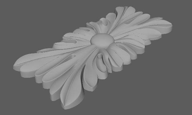 rosette flower 3D model_3