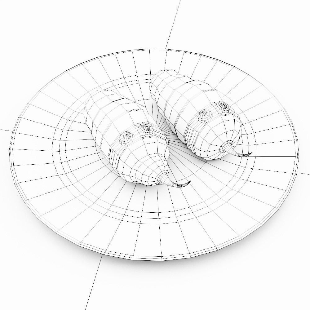 Crispy chili rolls Halloween food low poly 3d model  Low-poly 3D model_7