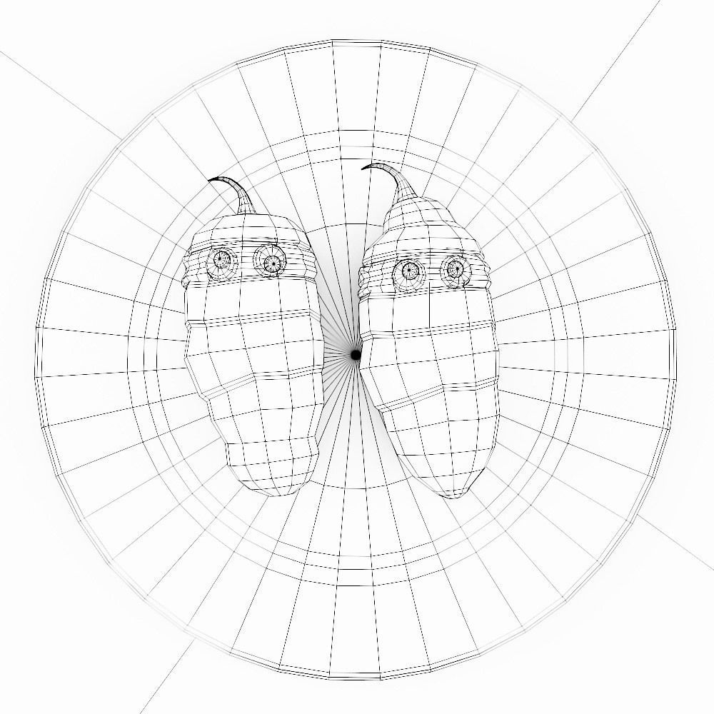 Crispy chili rolls Halloween food low poly 3d model  Low-poly 3D model_5