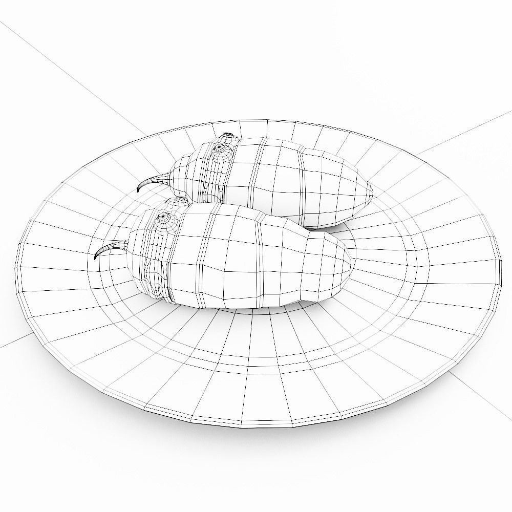 Crispy chili rolls Halloween food low poly 3d model  Low-poly 3D model_8