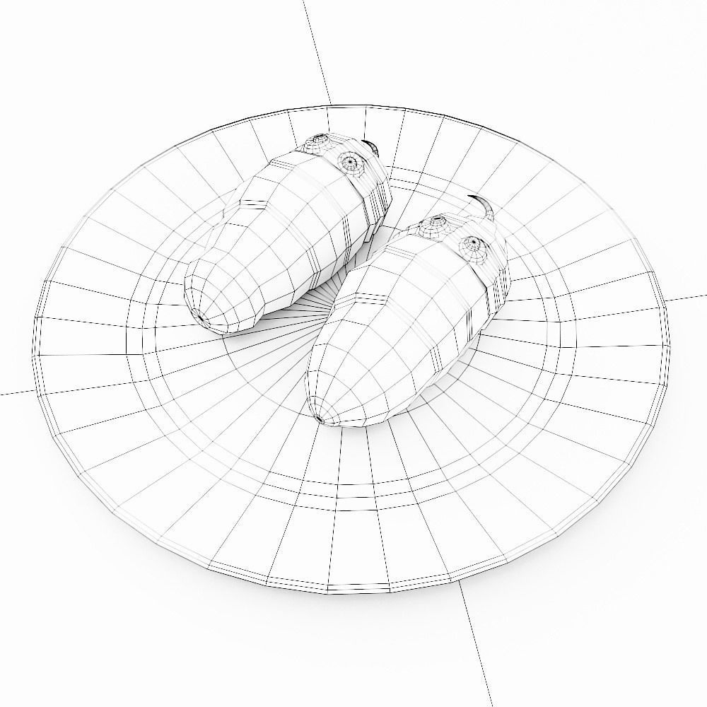 Crispy chili rolls Halloween food low poly 3d model  Low-poly 3D model_6