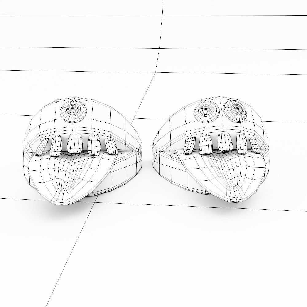 Halloween funny apple food 3d model Low-poly 3D model_5