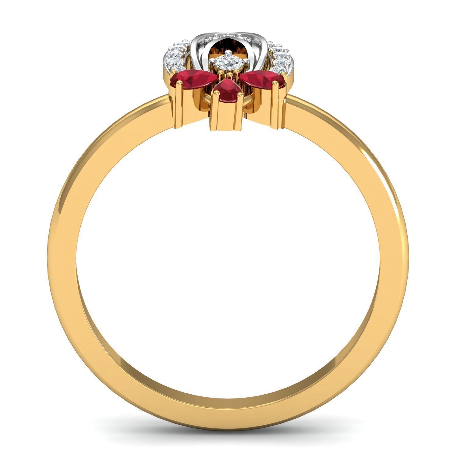 Solitaire Wedding Engagement Pear Diamond Ring 3D print model_2