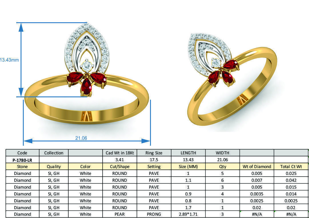 Solitaire Wedding Engagement Pear Diamond Ring 3D print model_3