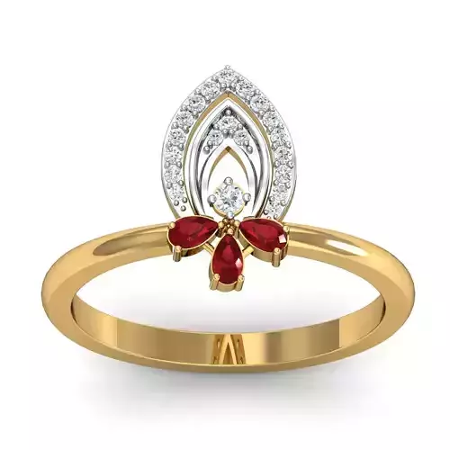 Solitaire Wedding Engagement Pear Diamond Ring  3D print model