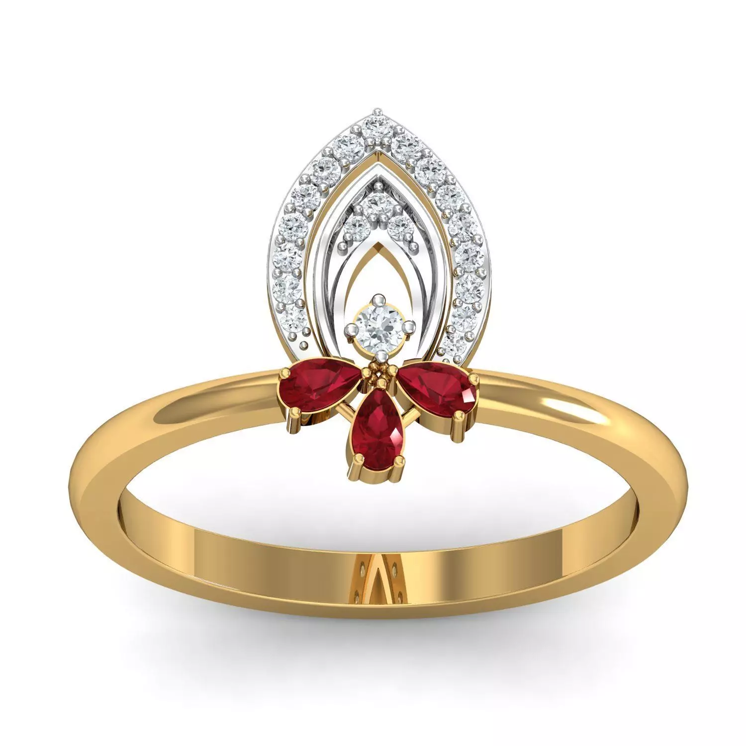 Solitaire Wedding Engagement Pear Diamond Ring 3D print model_0