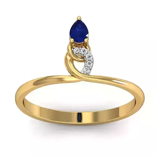 Solitaire Wedding Engagement Pear Diamond Ring