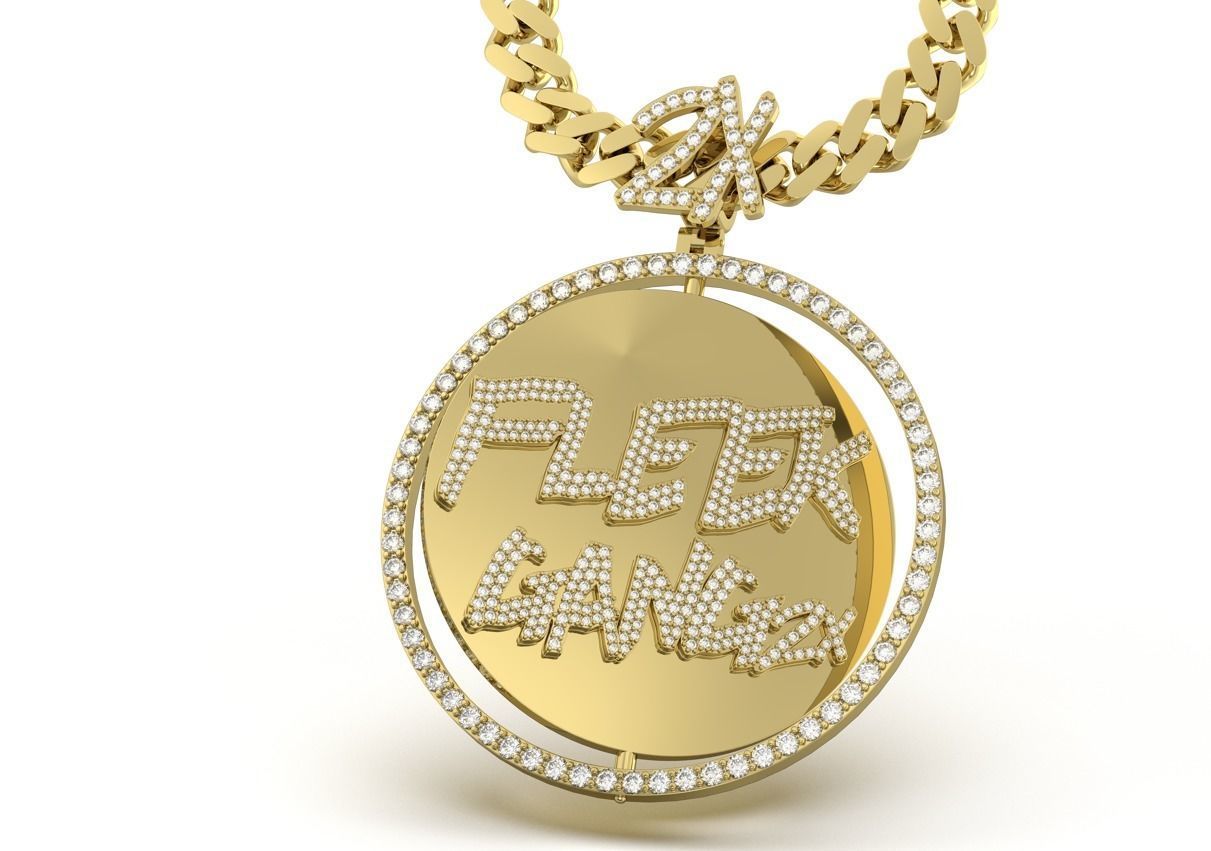 Flip pendant 3D print model_1