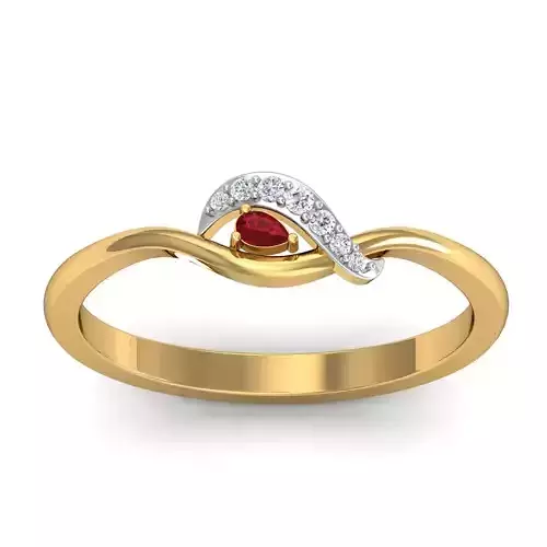 Solitaire Wedding Engagement Pear Diamond Ring  3D print model