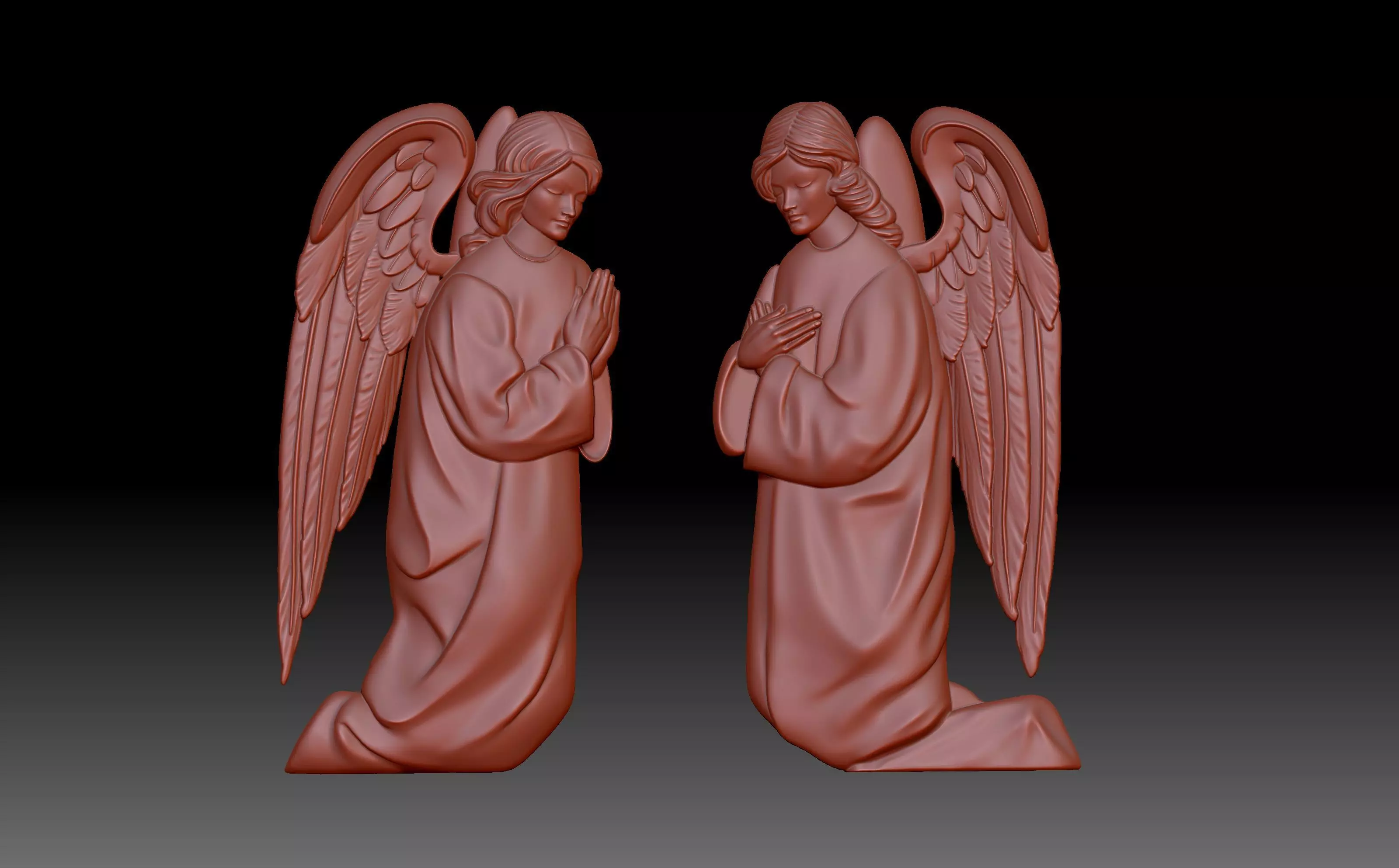 Angels pair of 3D print model_0