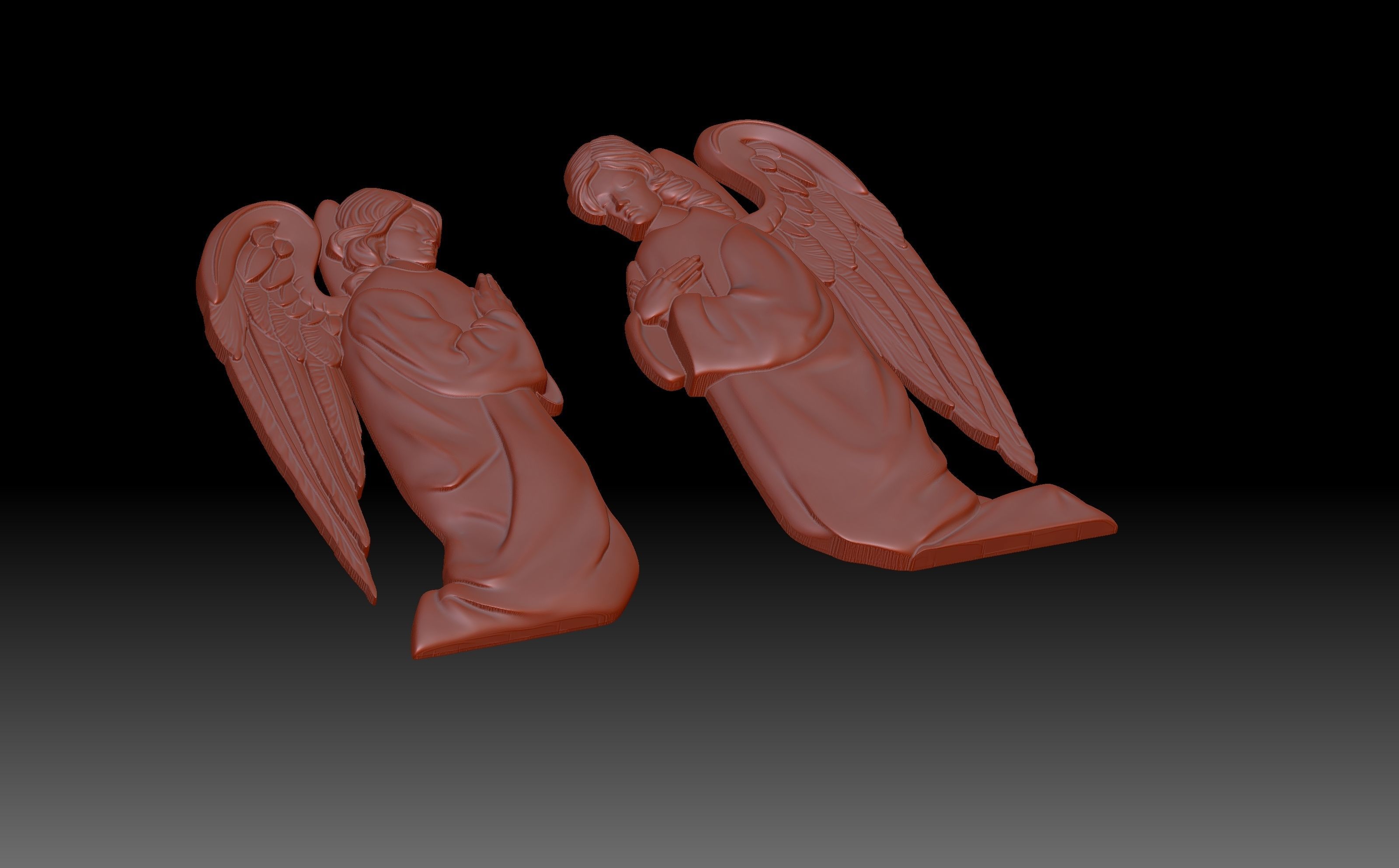 Angels pair of 3D print model_2