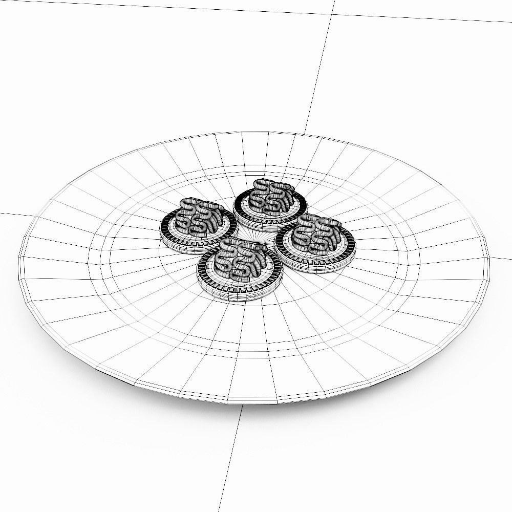 Brain cookies Halloween food 3d model   3D model_6