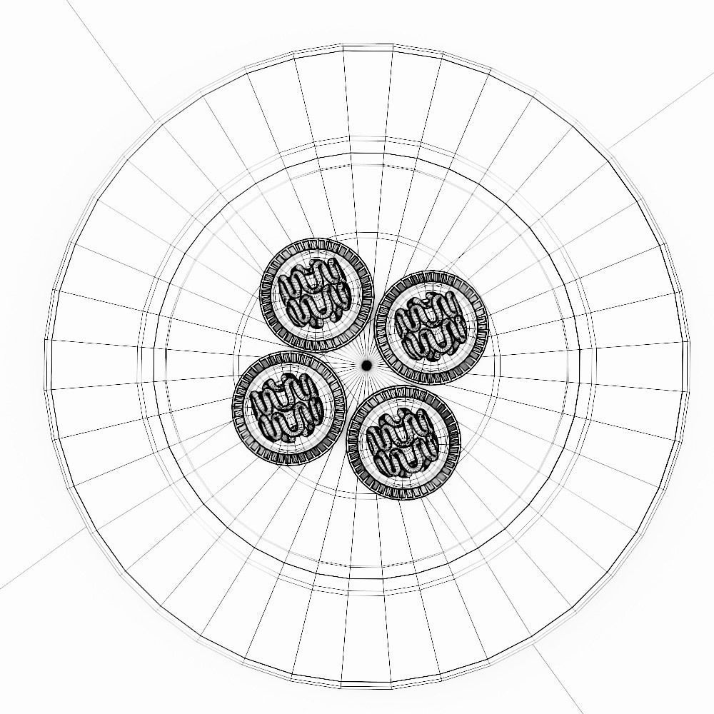 Brain cookies Halloween food 3d model   3D model_5