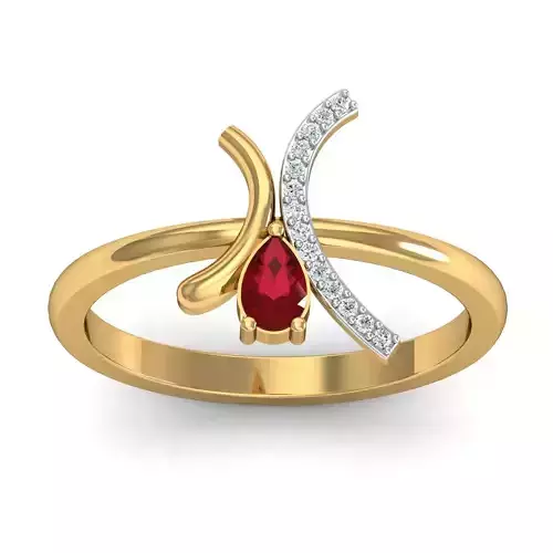 Solitaire Wedding Engagement Pear Diamond Ring 3D print model