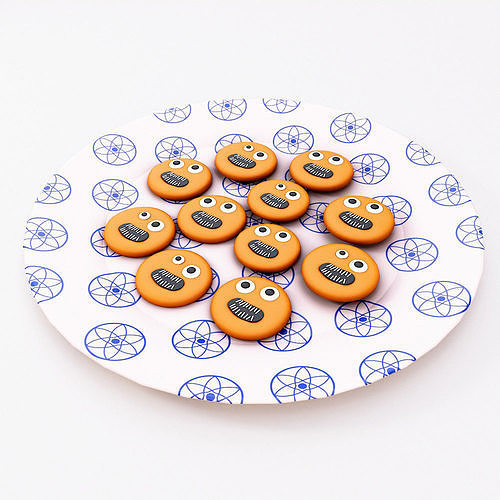 Funny cookies Halloween food 3d model  3D model