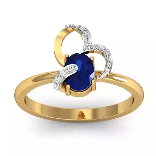 Heart Wedding Engagement Oval Diamond Ring 3dm STL FBX  Details 3D print model