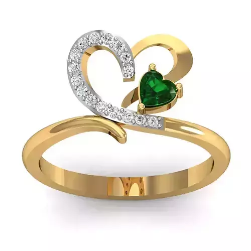 Heart Wedding Engagement Ring 3dm STL FBX OBJ Render Details