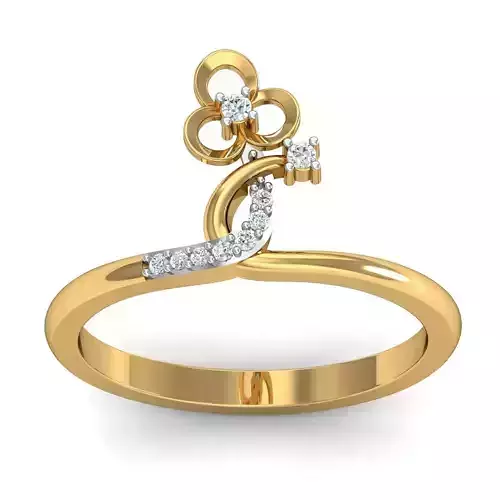 Solitaire Wedding Engagement Ring 3dm STL FBX OBJ Render Details 3D print model