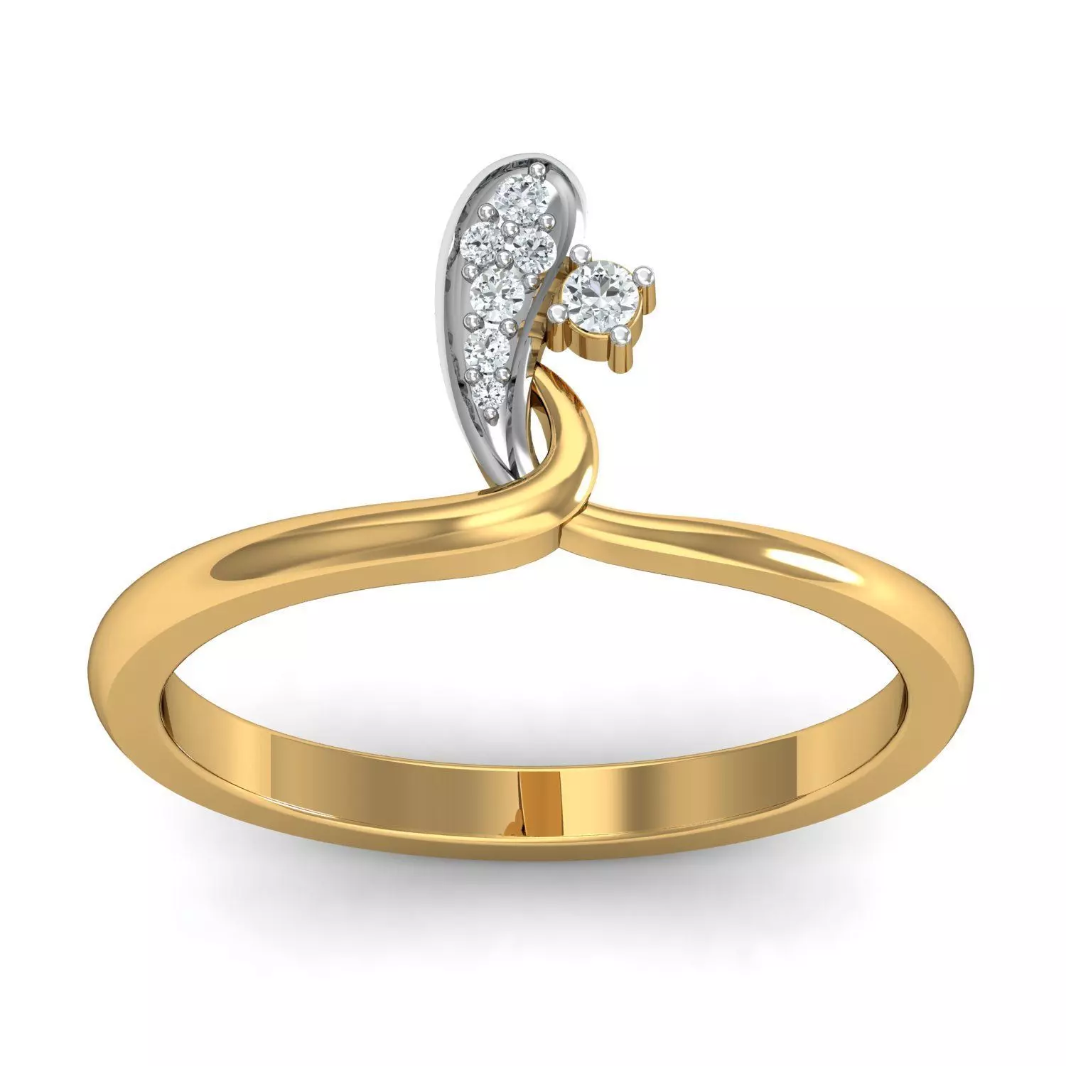Solitaire Wedding Engagement Ring 3dm STL FBX OBJ Render Details 3D print model