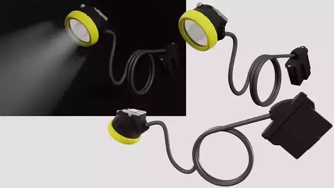 Mining HeadLamp LED WISDOM KL5M IP 68 3D model