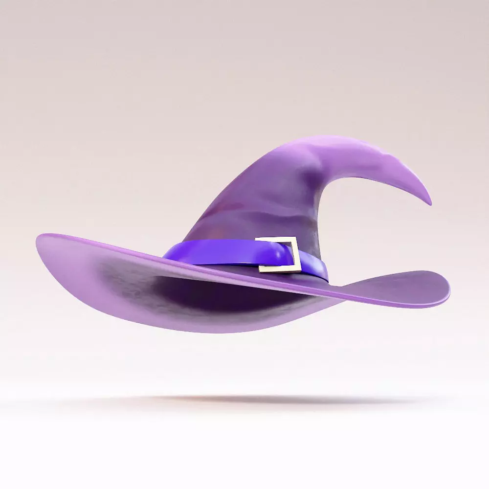 Witch hat 3d model Low-poly 3D model